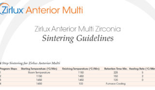 Zirlux Anterior Multi Sintering Guidelines